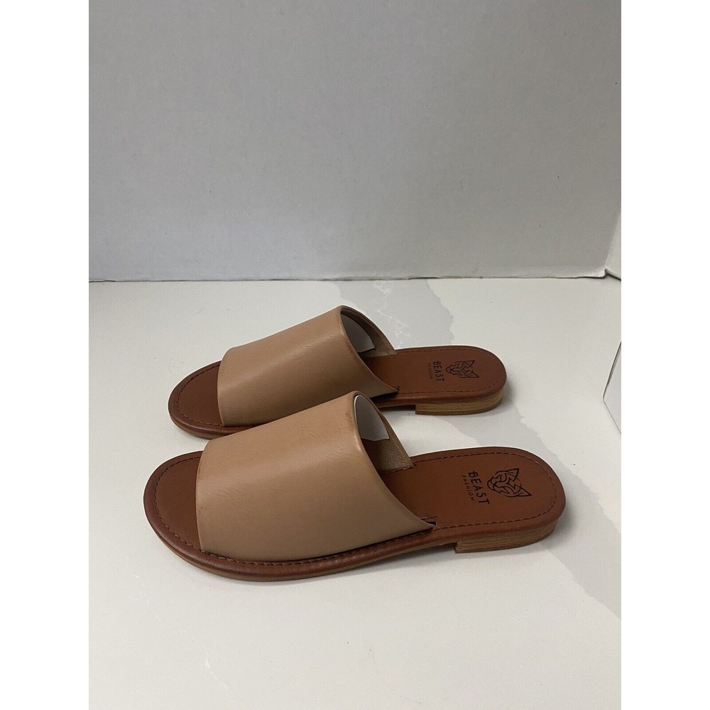 Leather Slide Sandals Blush Color The Beast Brand Size 5.5 - Picture 5 of 6